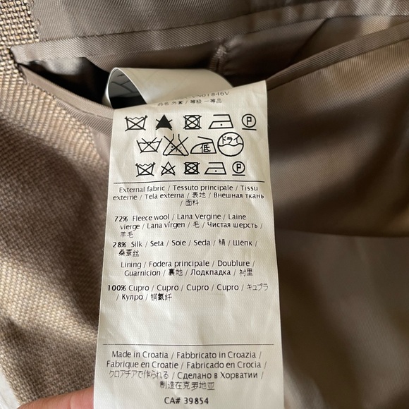 Valentino Mens Sport Jacket Size 38 Brown Tweed - Picture 12 of 16